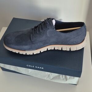 Cole Haan ZEROGRAND Men’s --BLUE -- Plain Toe Oxford -- SIZE 12 - NWT IN BOX
